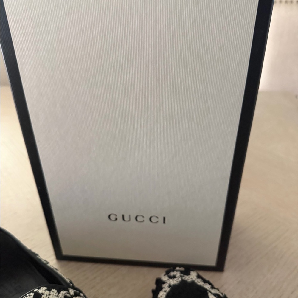 Gucci Black Tweed Loafers - Picture 6 of 11